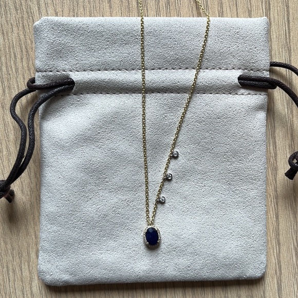 Meira T Jewelry - ⭐️ Meira T Sapphire and Diamond 14k Gold Necklace EUC
